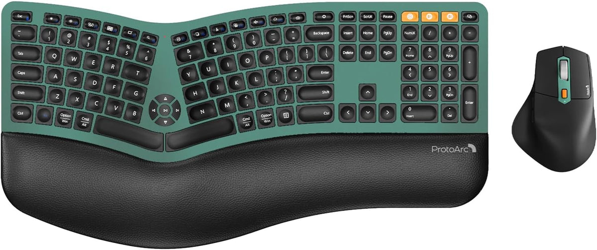 ProtoArc EKM01 Plus Combo de ratón y teclado ergonómico inalámbrico...