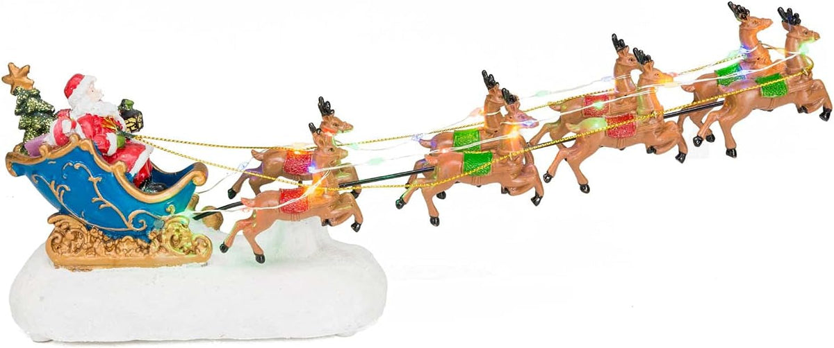 innodept12 trineo de Papá Noel de Navidad con 8 renos - casa de pue...