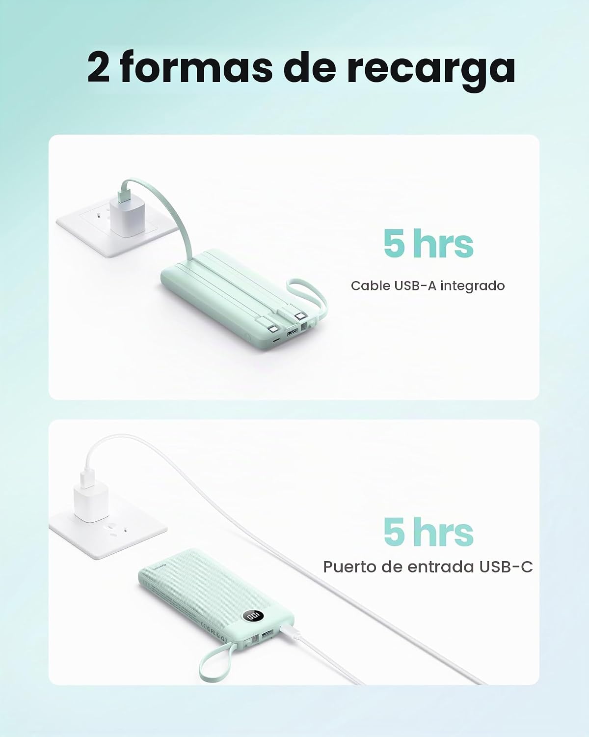 Coowisty Cargadores portátiles de 10000 mAh, banco de energía Slim...