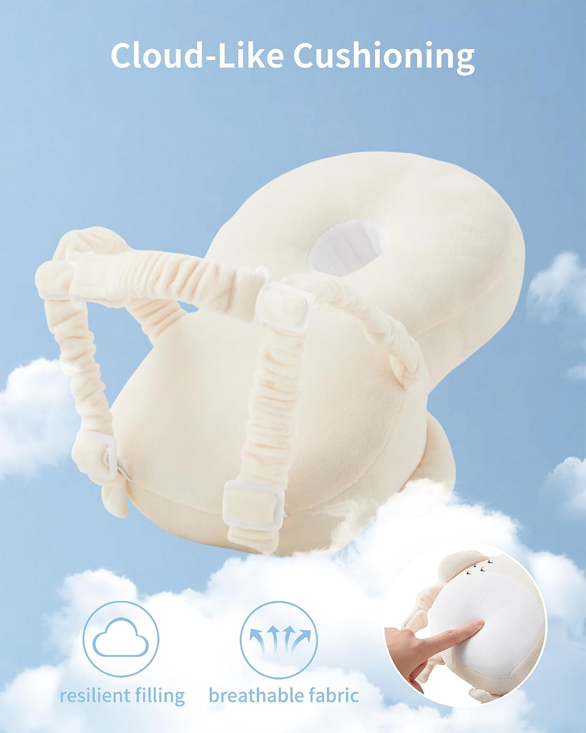 Fortella Mochila protectora de cabeza de bebé, almohada de protecci...