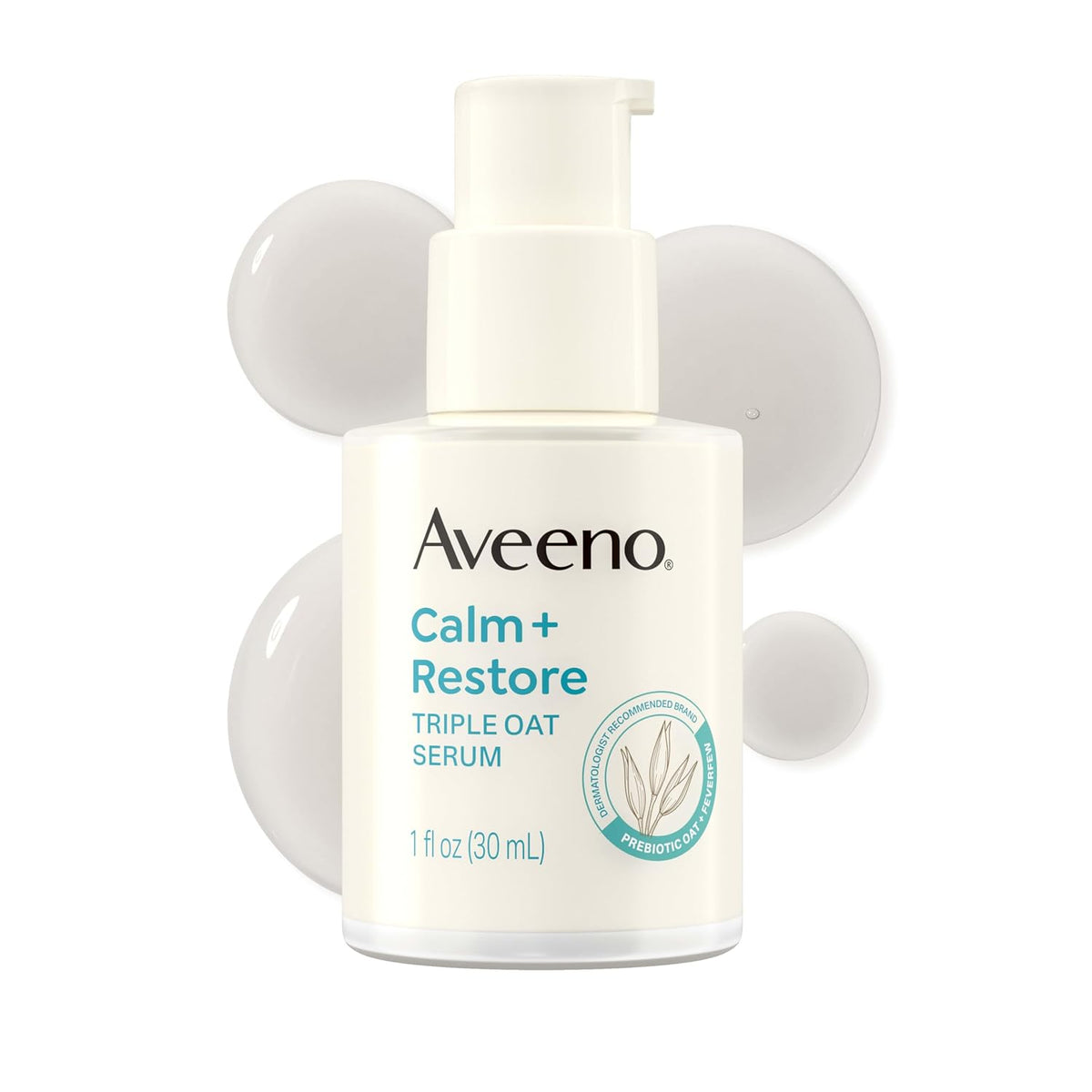 Aveeno Calm + Restore Triple Oat Face Serum, 1 onza líquida (paquet...