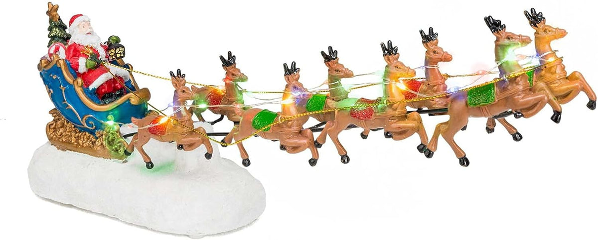 innodept12 trineo de Papá Noel de Navidad con 8 renos - casa de pue...