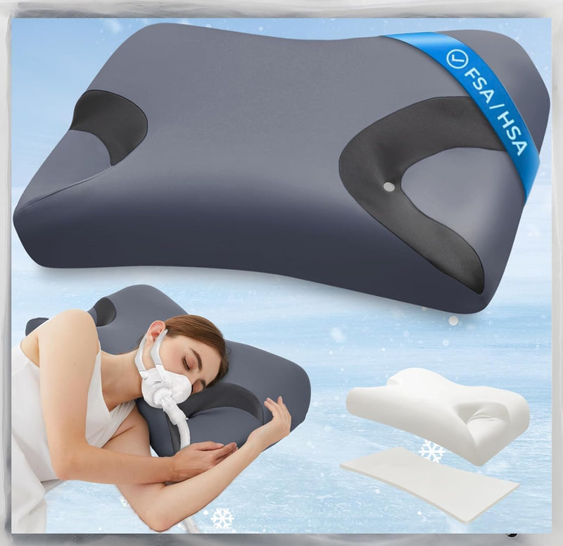 IKSTAR Almohada CPAP 5.0 para dormir de lado, altura ajustable\/sop...