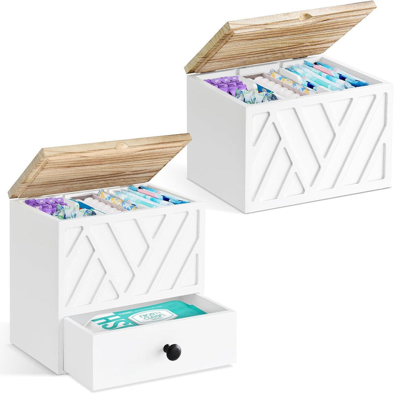 Soporte de tampón para decoración de baño, organizador de productos...