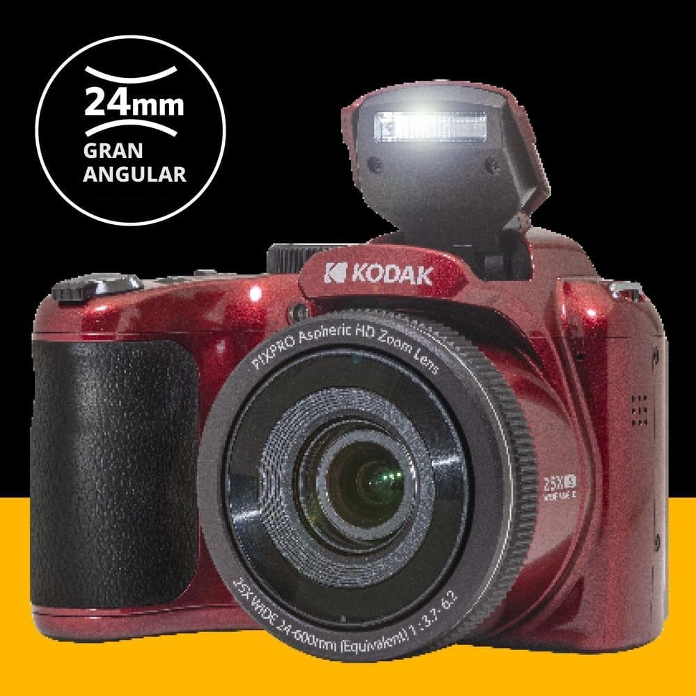 KODAK PIXPRO AZ255 - Cámara digital de 16 MP, zoom óptico 25x, AA,...