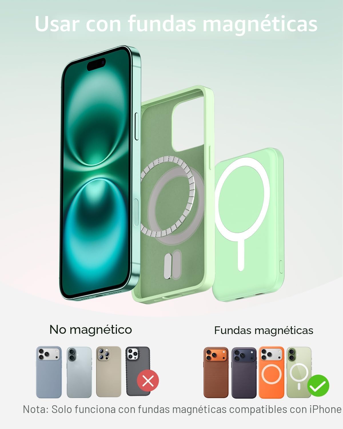 podoru para MagSafe Power Bank 5000mAh, cargador portátil magnético...
