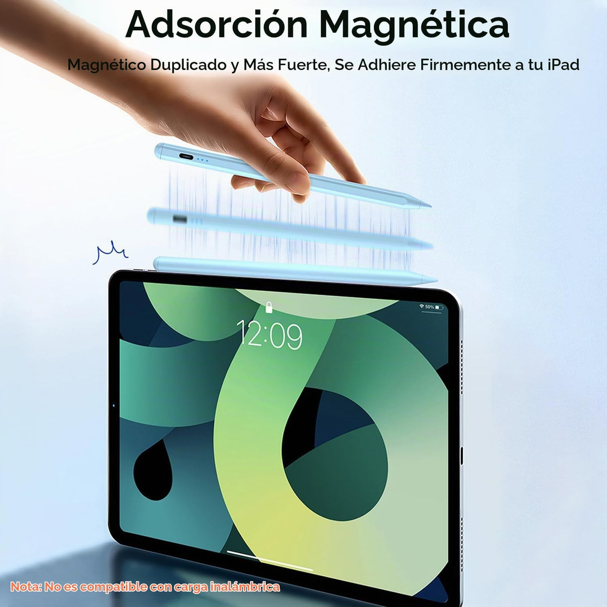 Lápiz capacitivo para iPad (2025-2018), sensibilidad a la inclinaci...