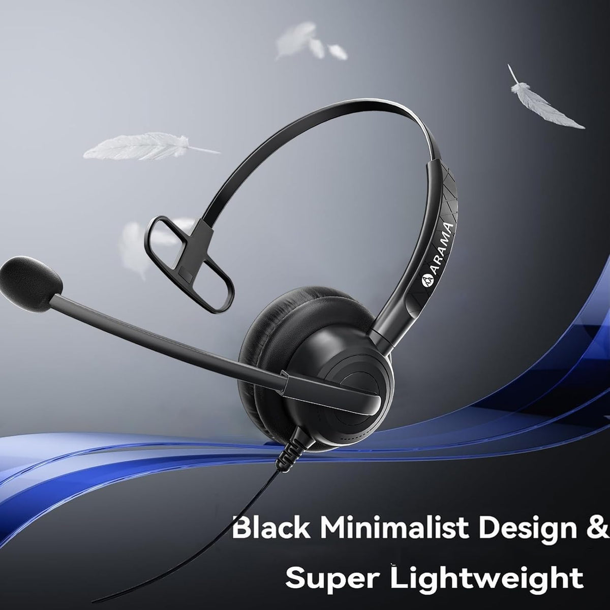 Arama Auriculares con micrófono para PC, auriculares USB con micróf...