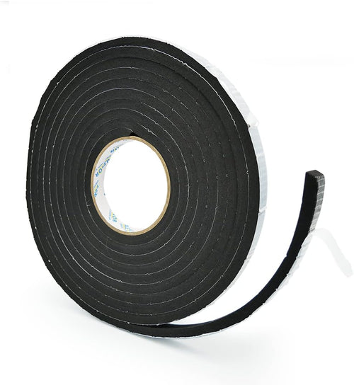 Alenor EPDM Cinta aislante de espuma negra autoadhesiva de 1\/5 x 3...