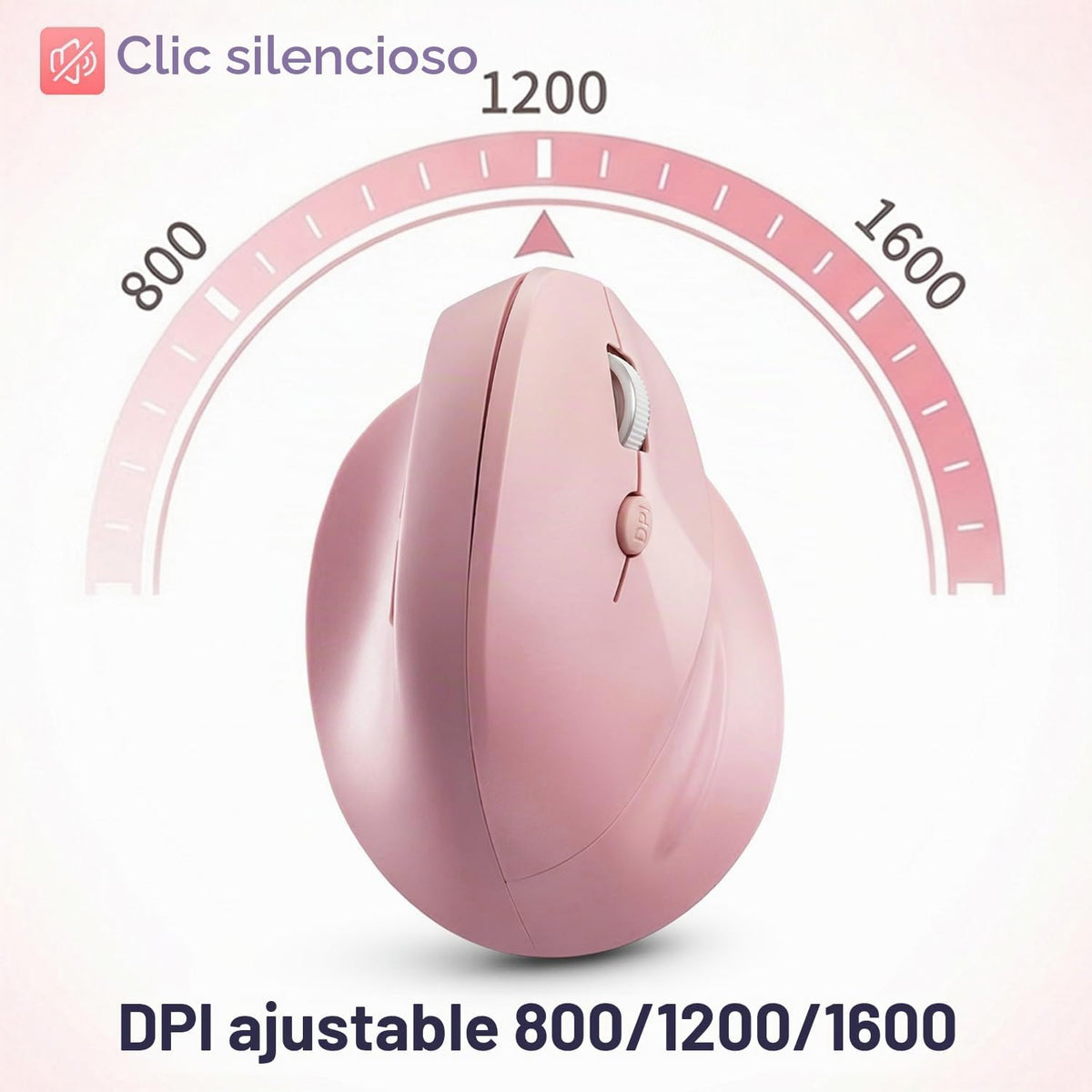 KUNSI Ratón ergonómico inalámbrico, Bluetooth y mouse vertical inal...