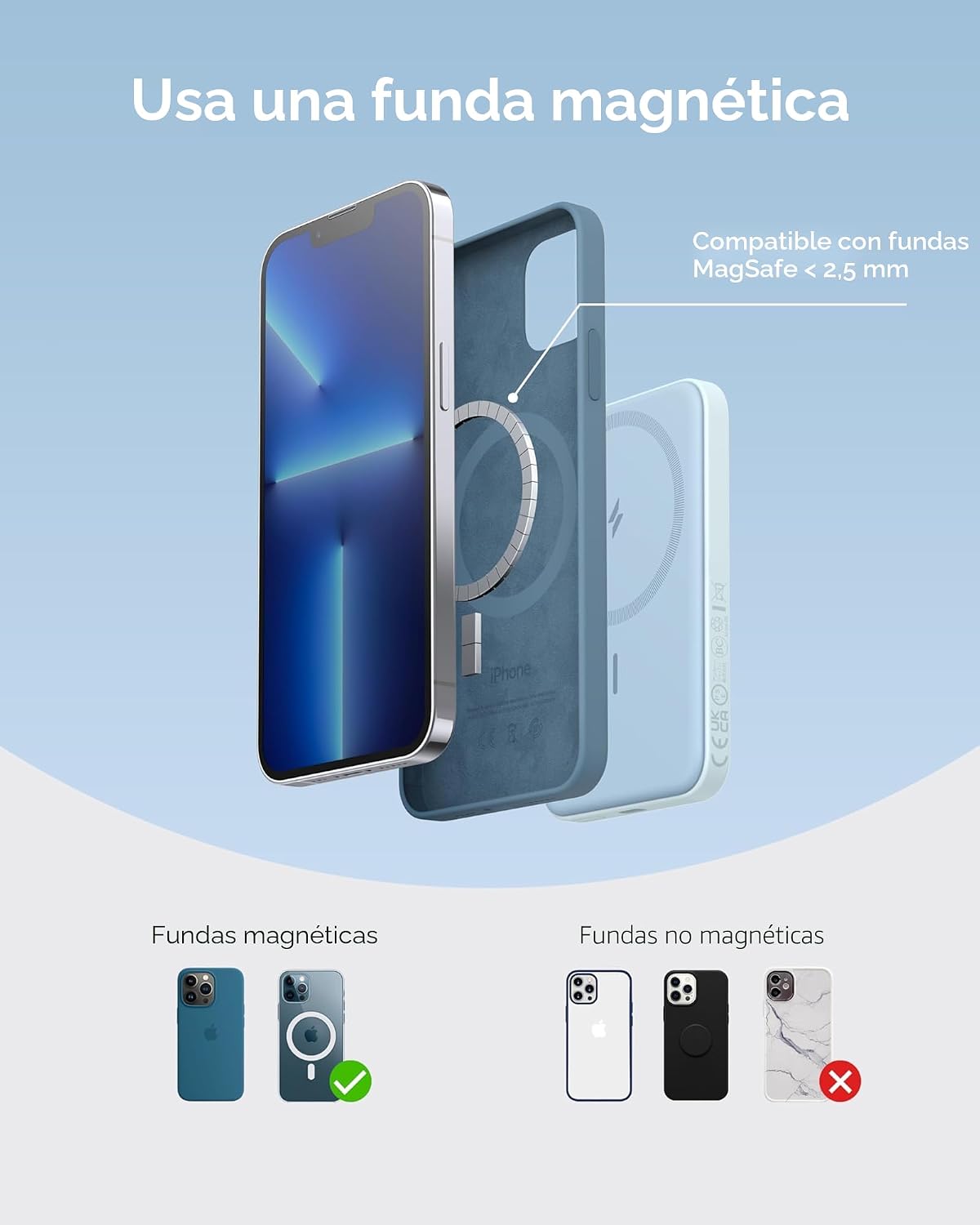 Anker Cargador portátil magnético 621 (MagGo), banco de energía ina...