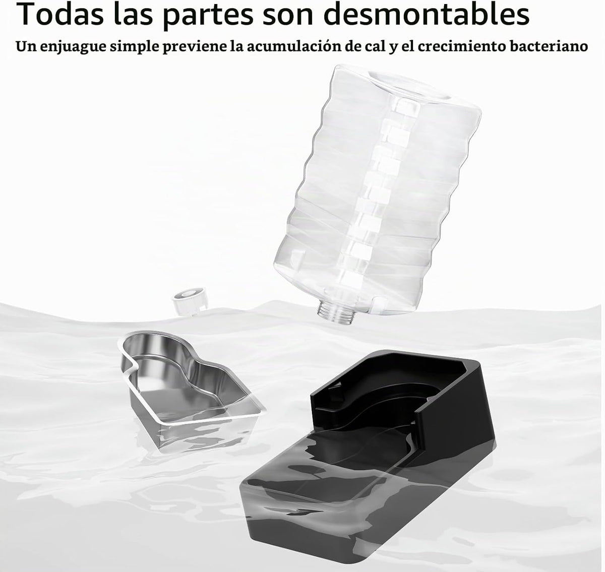 RIZZARI Comedero automático para mascotas de acero inoxidable: disp...