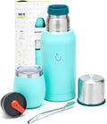 BALIBETOV Kit de yerba mate, incluye 1 taza mate, 1 popote y 1 termo con 2 tapones, la calabaza de yerba mate de acero inoxidable, incluye tapa (azul)