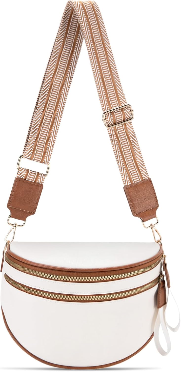 oscaurt Bolso cruzado de cuero para mujer, bolso grande para mujer,...