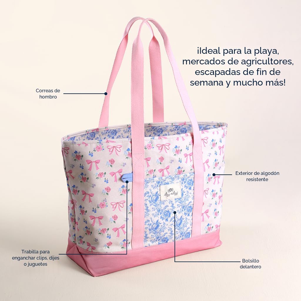 Itzy Ritzy Bolsa de lona Mome con cierre de cremallera y 4 bolsillo...