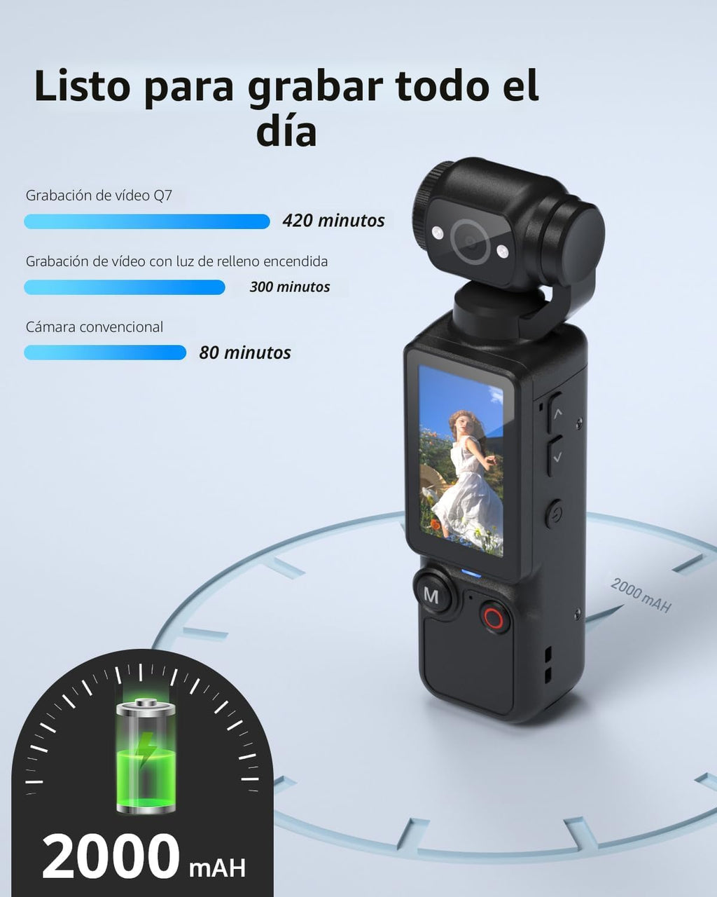 CGXUED - Cámara para vlogging, mini videocámara, cámara de video po...