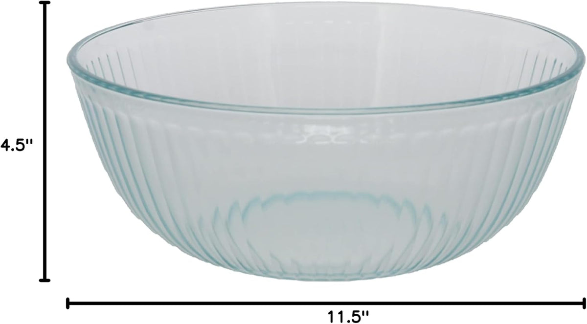 Pyrex 7404 Cuenco de vidrio esculpido de 4.5 cuartos de galón y tap...
