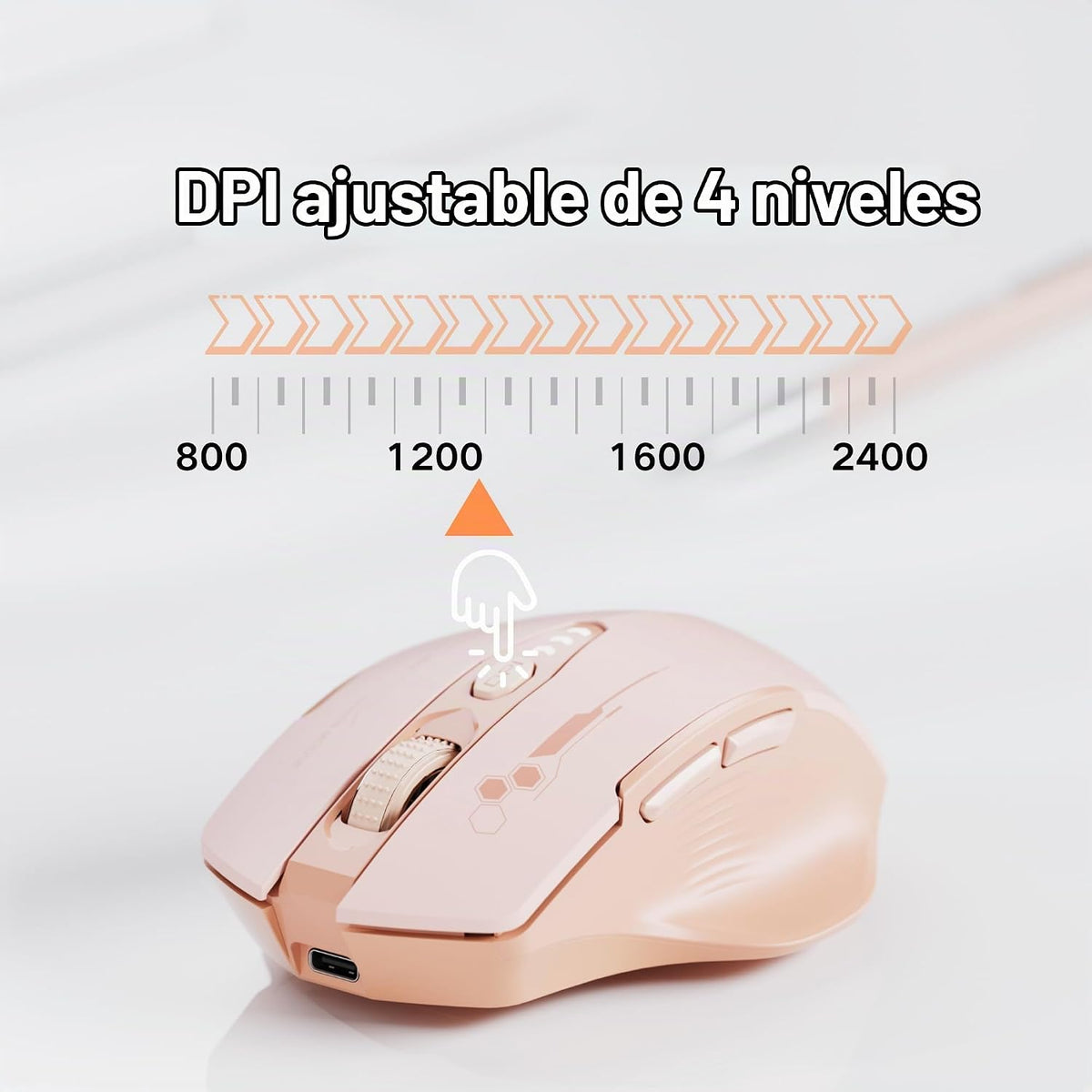 Ratón inalámbrico Bluetooth, [actualizado] Ratones de computadora r...
