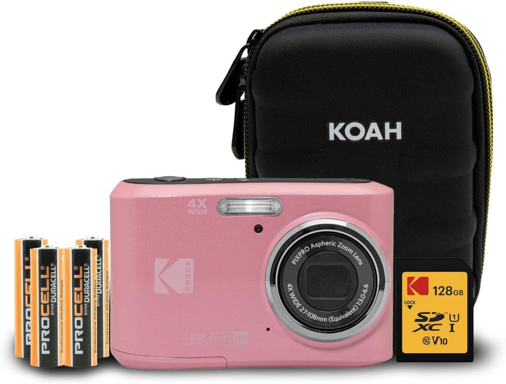 Kodak PIXPRO FZ45 Friendly Zoom - Cámara digital de 16 MP (rosa pas...