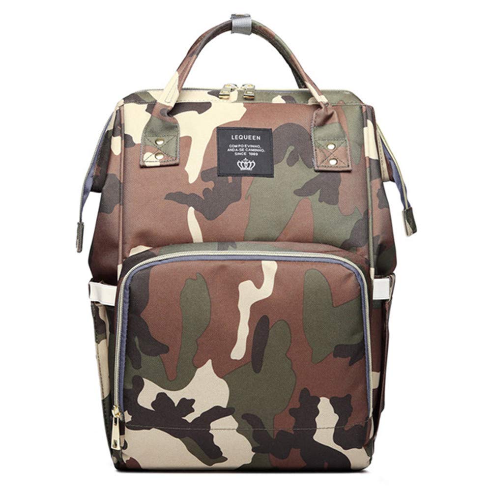 Armbq Mochila de pañales de camuflaje multifunción para el cuidado...