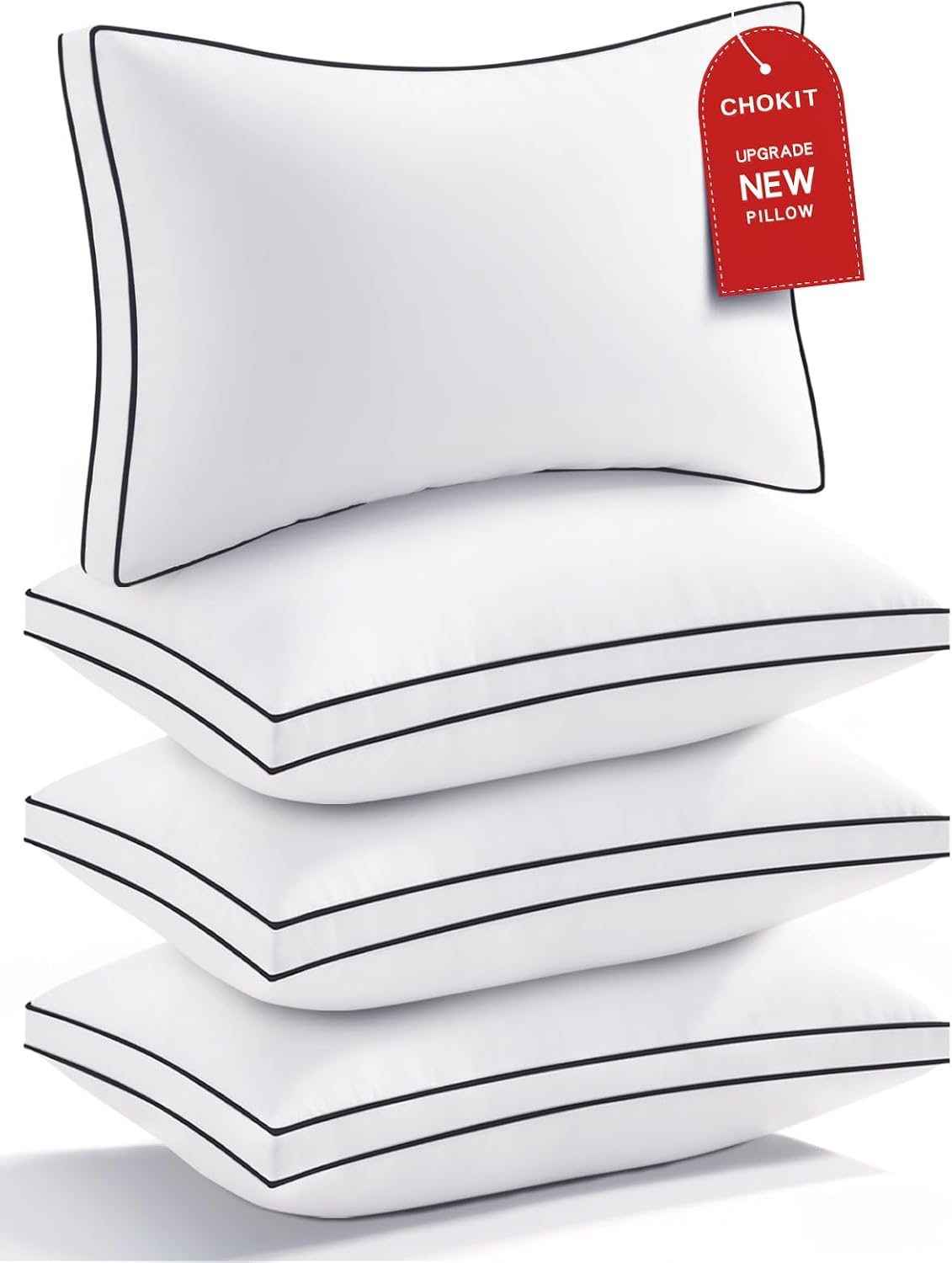 Almohadas Premium de Tamaño King, Juego de 4, Almohadas de Cama Alt...