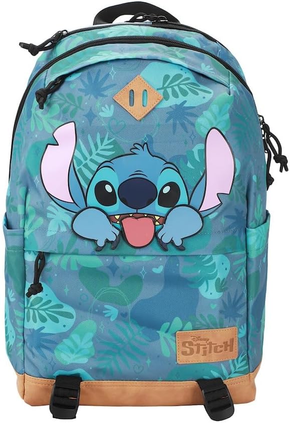 Mochila con capucha Disney Stitch Tropical Print de 17.5"