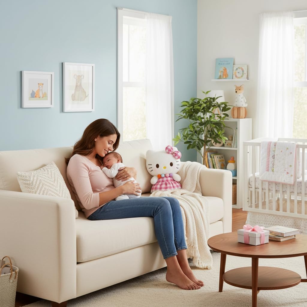 AlphaDesignLuxe Juguete de peluche de gatito con vestido rosa de 12...
