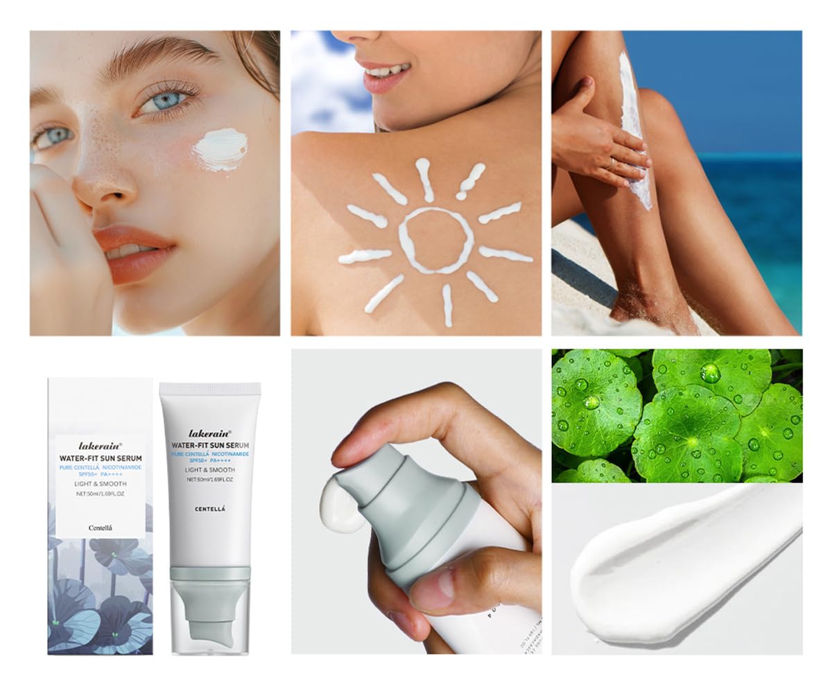 2 piezas de protector solar Centella SPF 50, suero solar Centella W...