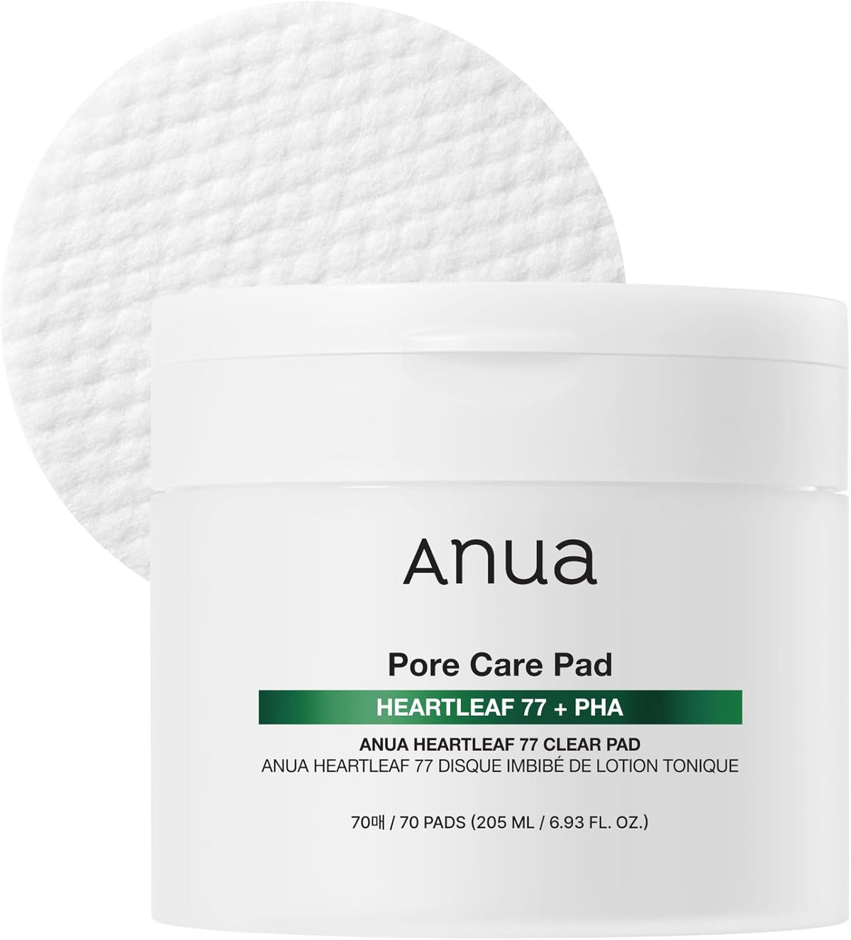 ANUA Heartleaf 77 Toner Pad 70 hojas, PHA Dead Skin Care Low pH Dai...
