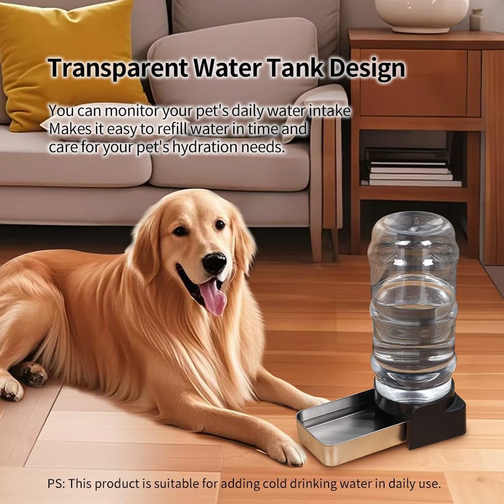PAKEWAY Dispensador de agua para perros por gravedad de 1.6 galones...