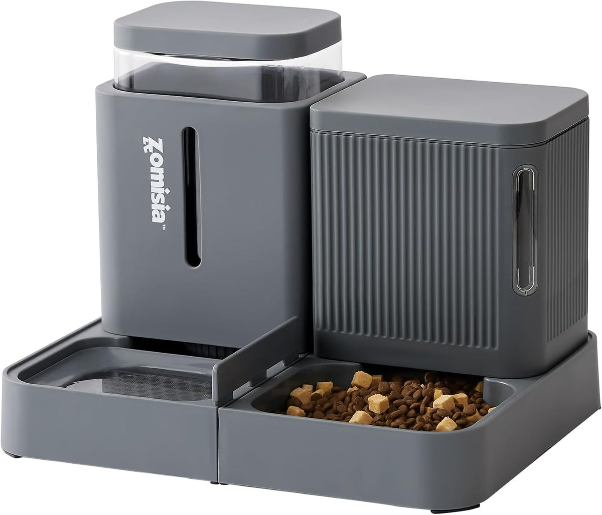 ZOMISIA - Alimentador de gravedad para gatos y dispensador de agua,...