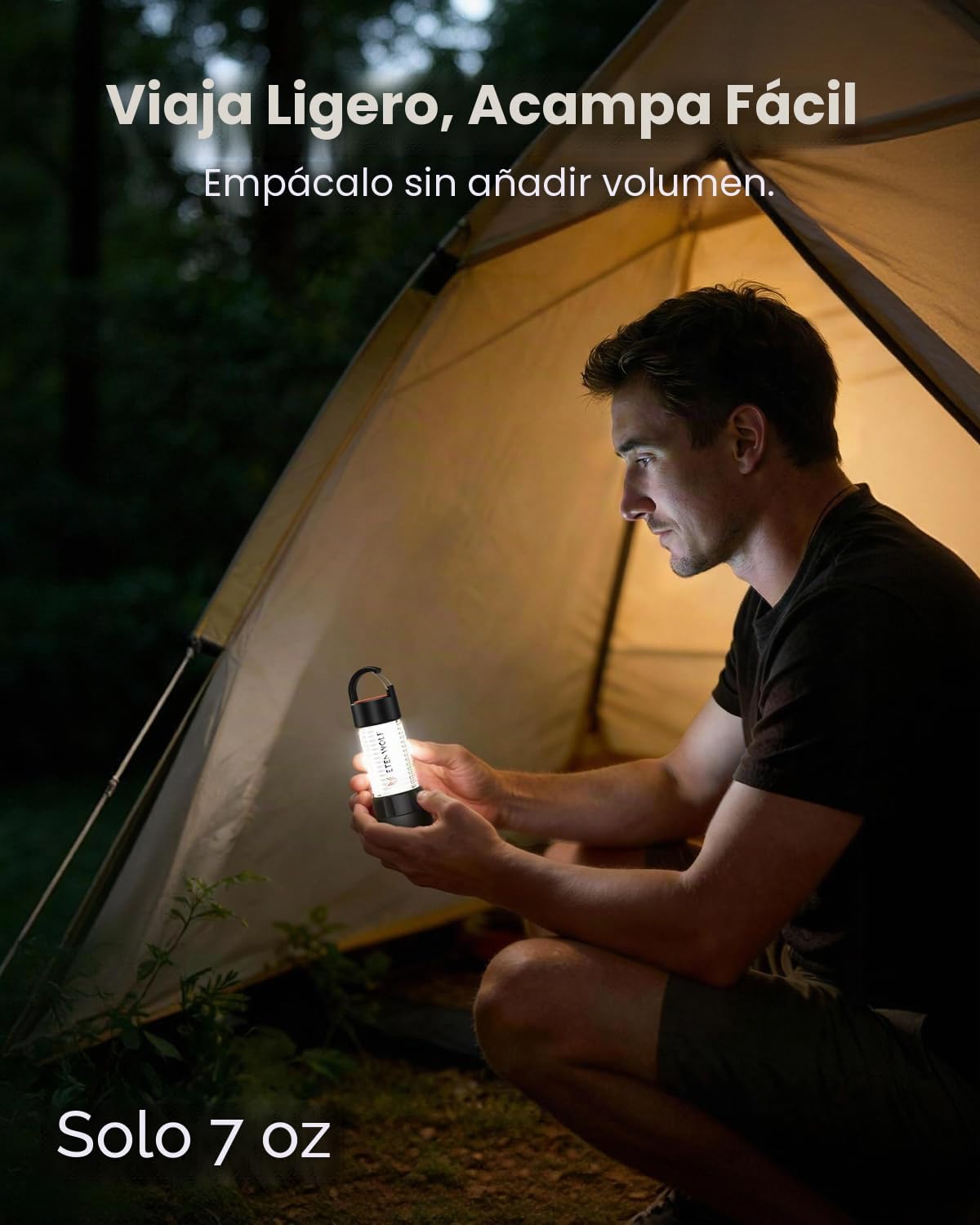 ETENWOLF Linterna de camping ultra brillante, mini proyector de lin...