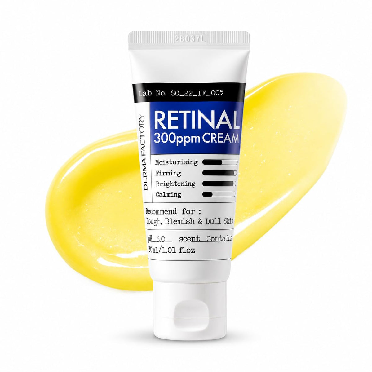 DERMA FACTORY Crema de noche retinal con centella y pantenol, 1.01...