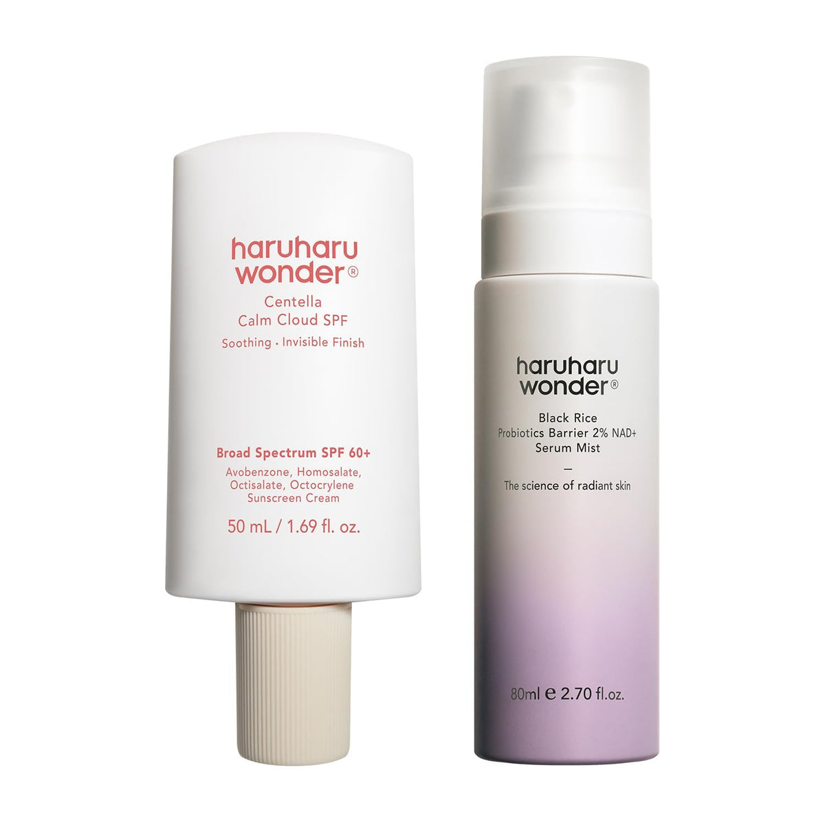 haruharu Wonder Sun &amp; Hydration Duo, Centella Calm Cloud Protec...