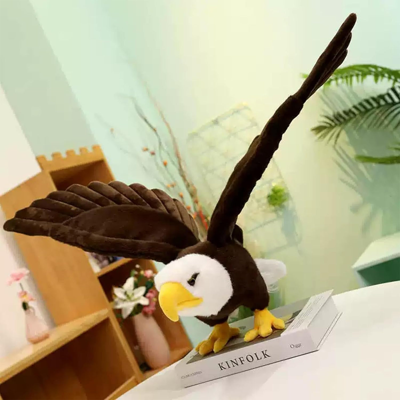 ZWLCWYBDBD Adorable peluche de águila calva, animal de peluche de 2...