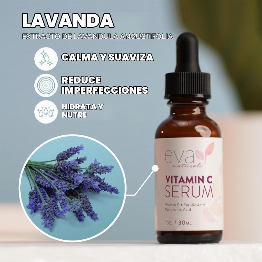 Eva Naturals Set de suero de vitamina C, retinol y gel para ojos |...