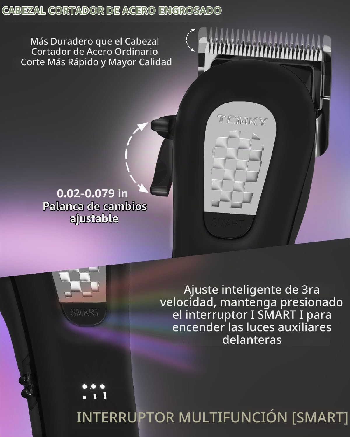 TCMKY Cortapelo para Hombres Cortapelo Inalámbrico y con Cable Cort...