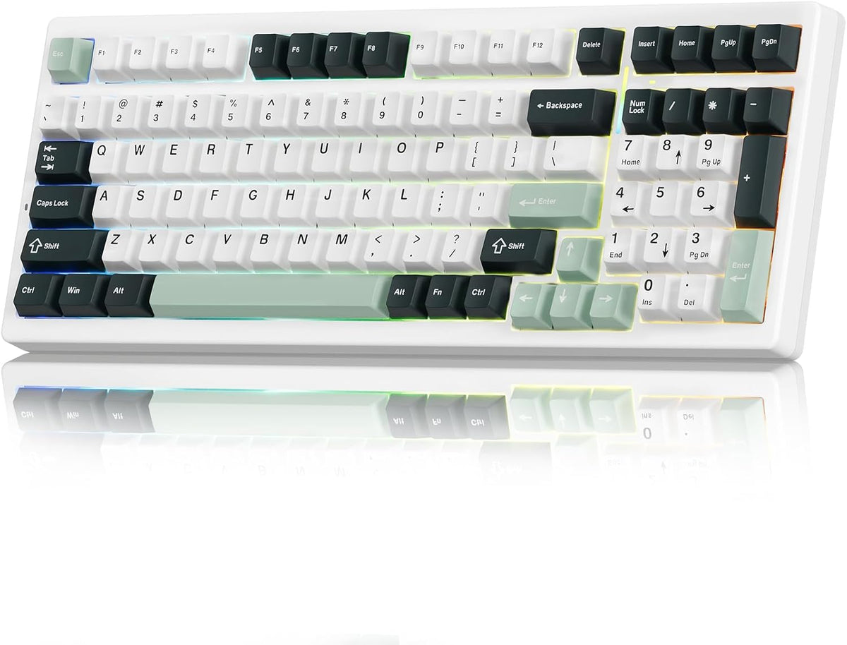 VGN Teclado inalámbrico 95% S99, teclado para juegos de tres modos...