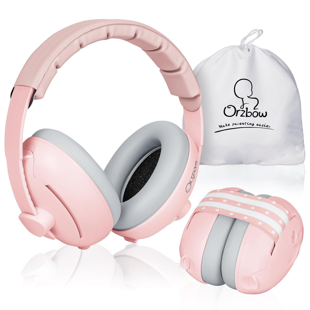 Orejeras 2 en 1 para bebé, protección contra ruido, auriculares con...