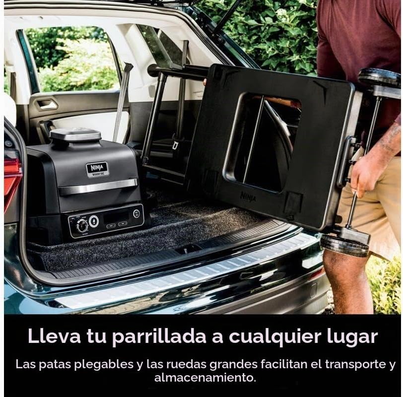 Soporte plegable para parrilla de exterior Ninja XSKSTAND Woodfire,...