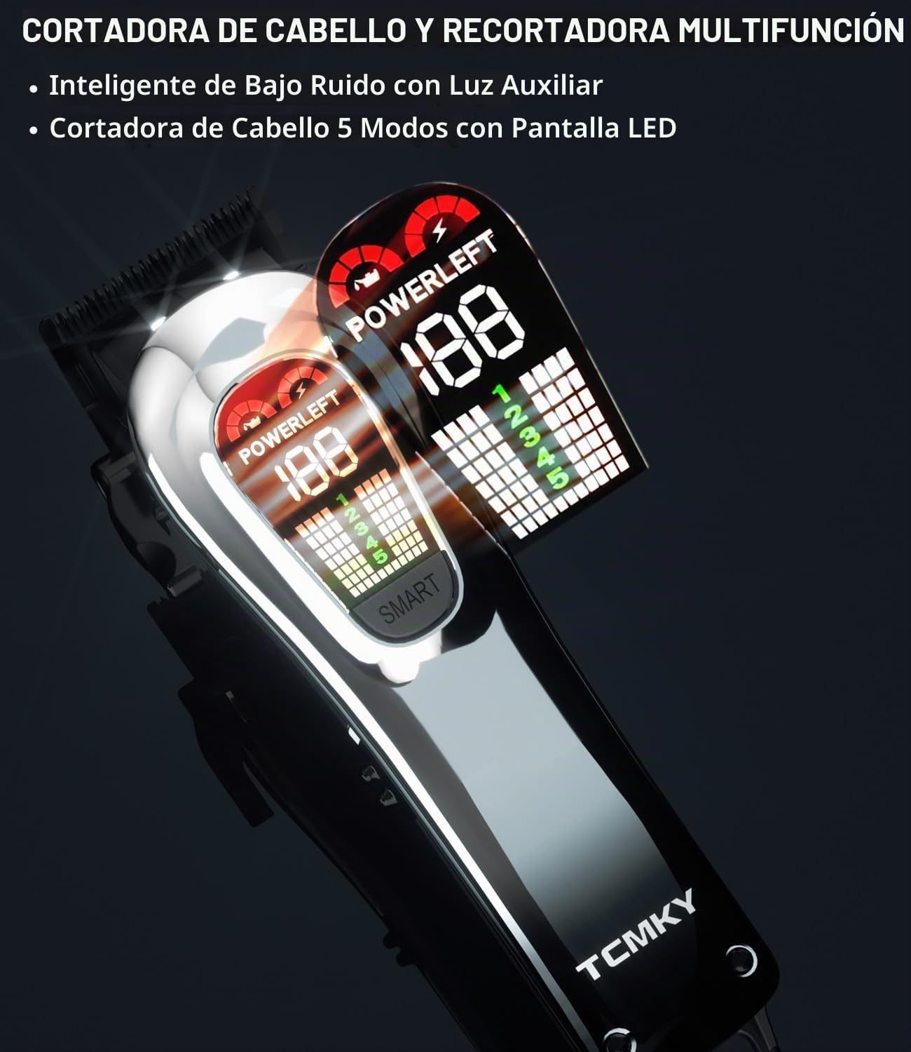 TCMKY Cortapelo para Hombres, Set Profesional de Cortapelo y Recort...