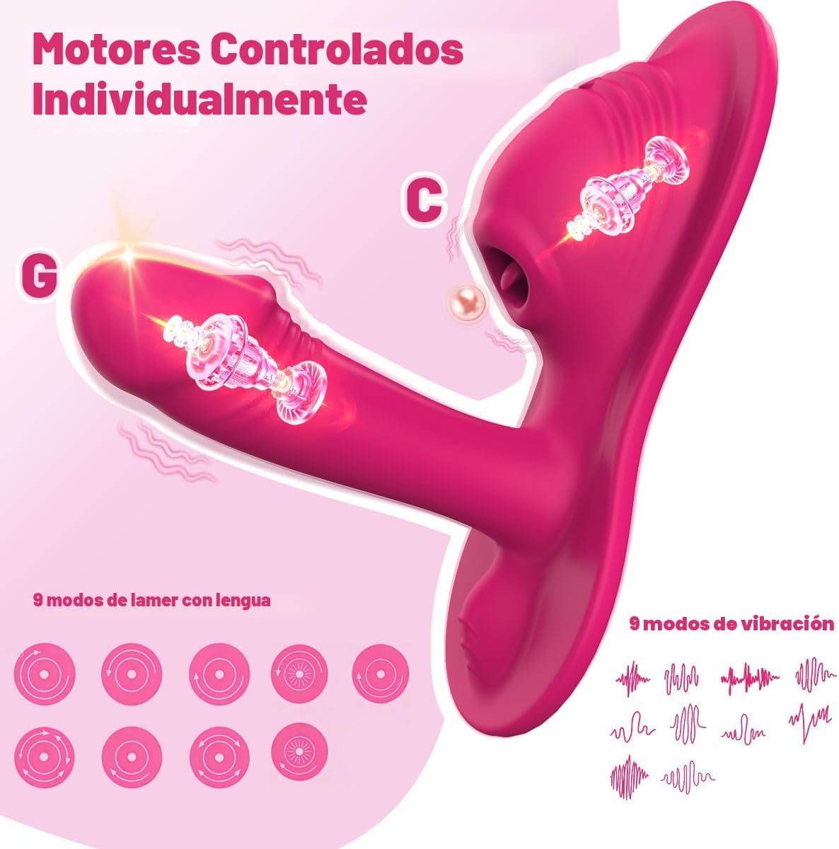 Interesante cojín rosa rojo ardiente control aplicación potente 9 m...