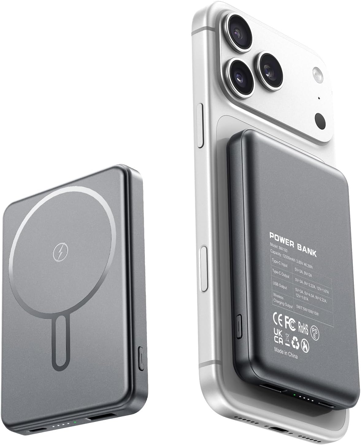 RONEGN para el cargador portátil Magsafe, 10000mAh banco magnético...