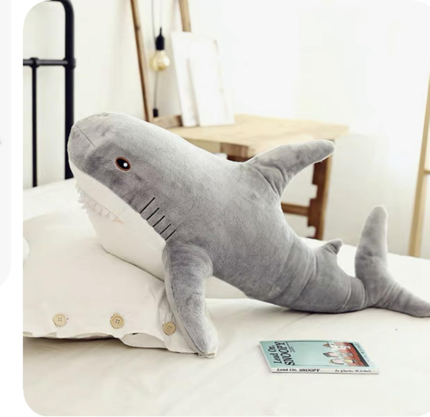 Ryttir Animal de Peluche XXL de Tiburón Gigante, Almohada de Tiburó...