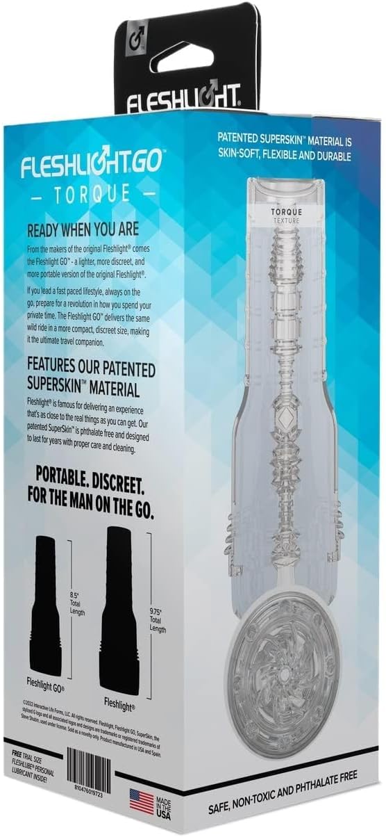 Fleshlight Go | Torque | Juguete sexual masculino transparente | Lu...