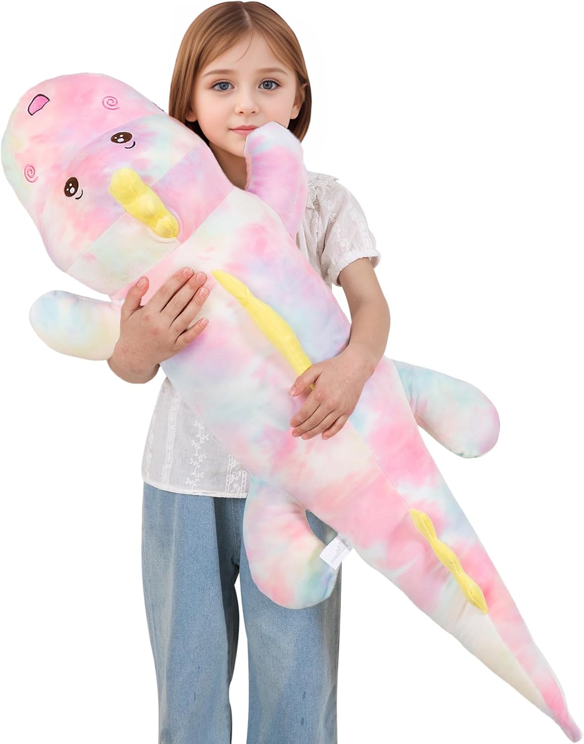 Tianmihou Almohada de peluche gigante de dinosaurio de 40 pulgadas,...