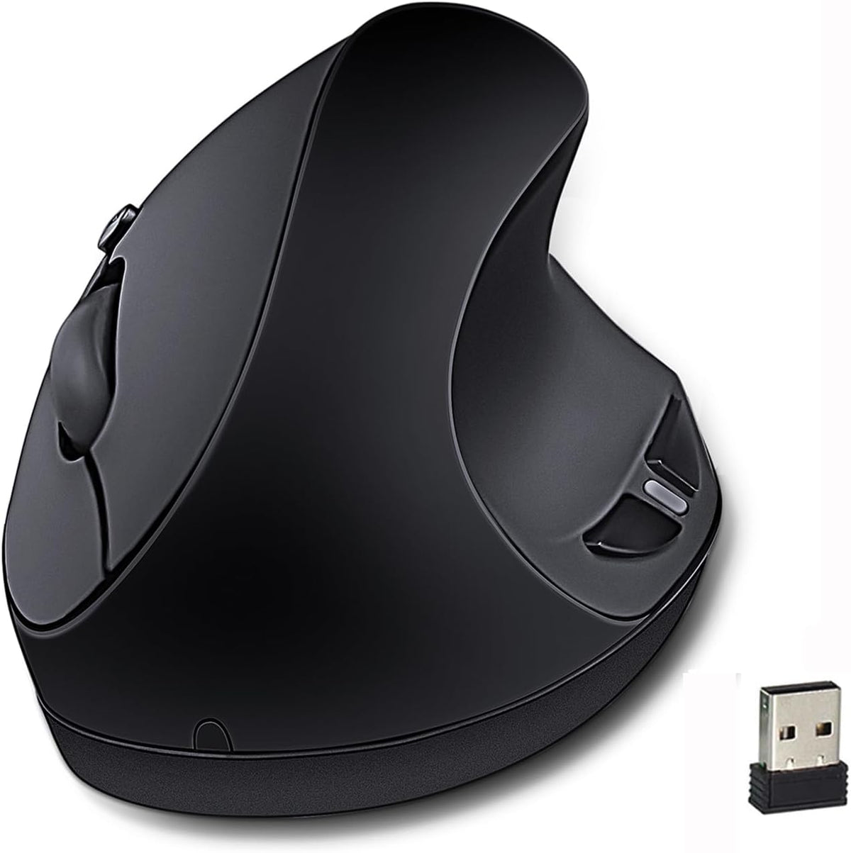 SUNGI Ratón óptico ergonómico inalámbrico vertical de 2,4 GHz para...