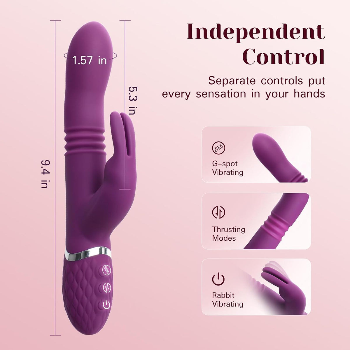 Tracy's Dog Evohare 3 en 1 G Spot Conejo Vibrador Adulto Juguet...