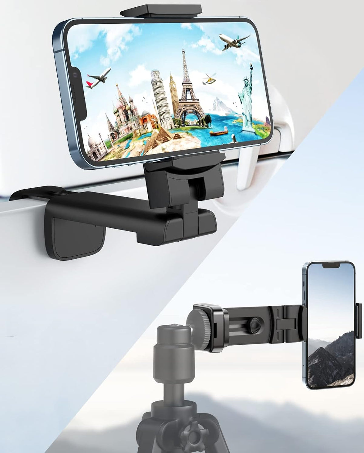 MiiKARE Soporte de teléfono para trípode, soporte universal para te...