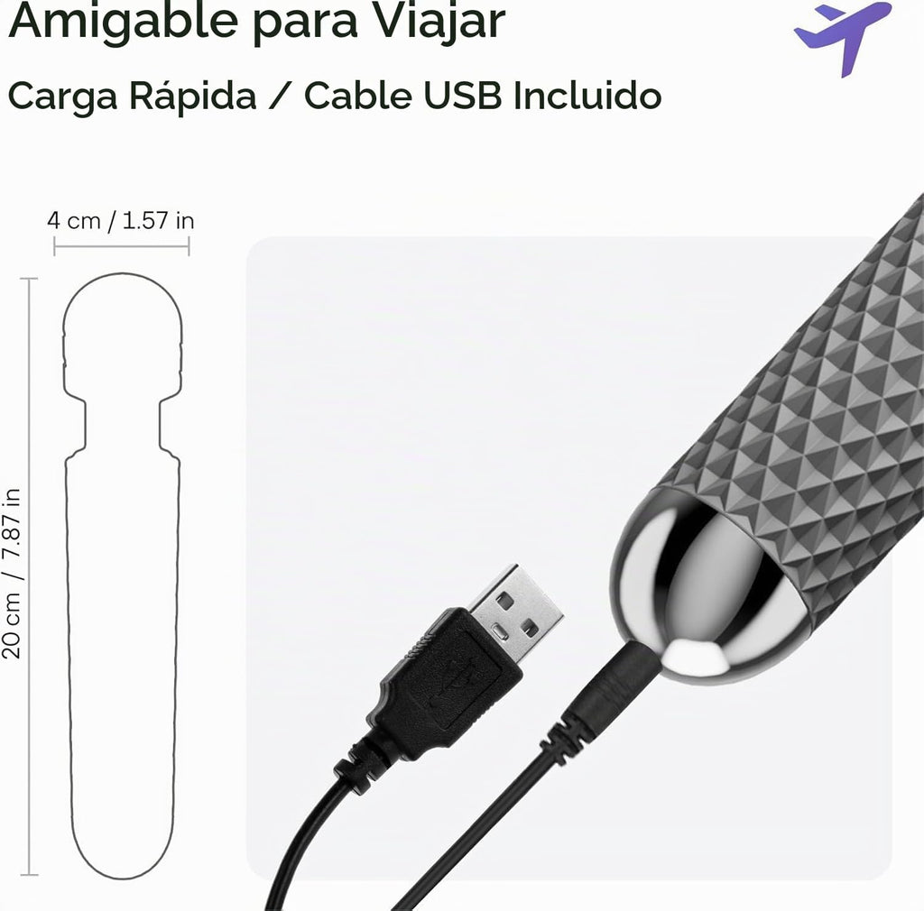 Bed Geek - Masajeador de varita personal inalámbrico de mano \u2013...